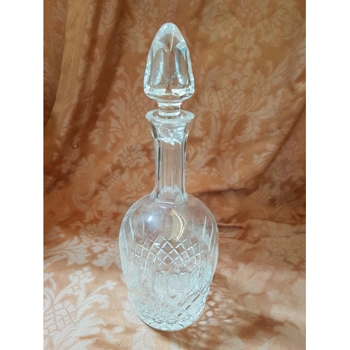 416 - Brandy Crystal Decanter with Stopper (Stopper Chipped)