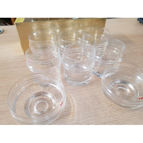 417 - Set of 6 x Water Glasses and 6 x Matching Dessert Bowls (Made in Finland)