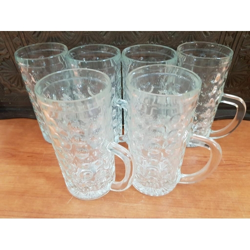 446 - Glass Beer Mugs (x9)