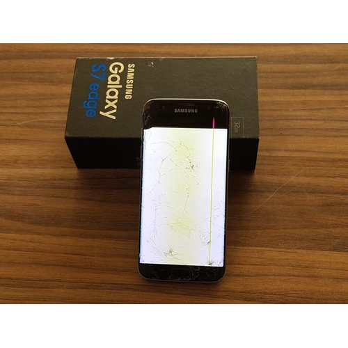 522 - Samsung Galaxy S7 Edge (For Spare Parts, A/F Screen Broken, Power on)