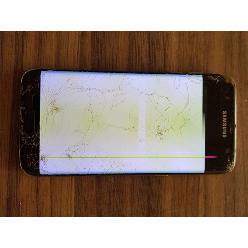 522 - Samsung Galaxy S7 Edge (For Spare Parts, A/F Screen Broken, Power on)