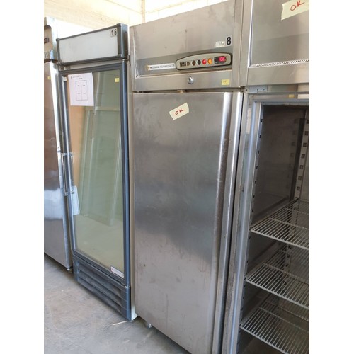 596 - Coreco Stainless Steel Cabinet Fridge with 3 - Internal Shelves (70cm x 83cm x 200) *Working when Lo... 