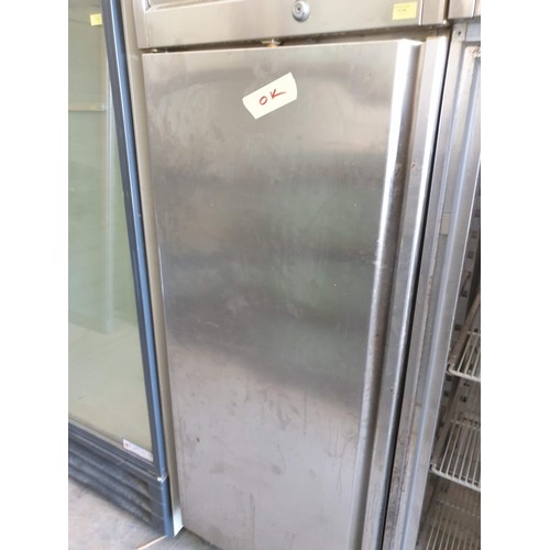 596 - Coreco Stainless Steel Cabinet Fridge with 3 - Internal Shelves (70cm x 83cm x 200) *Working when Lo... 