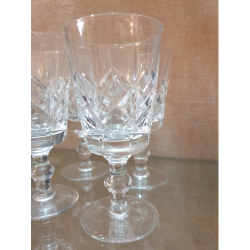 122 - Set of 6 x Crystal Sherry Glasses (6)