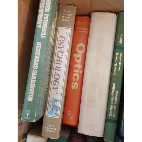 540 - Box of Books Mostly Sciences, Physics, Phychology Optics