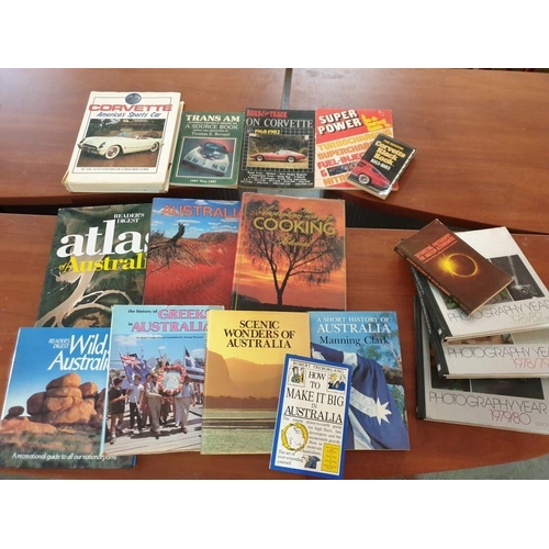 577 - Collection of Books; Australia, Corvette / Cars and Photography