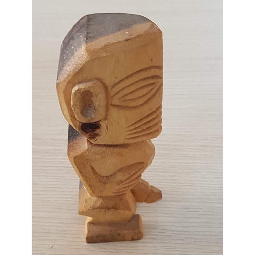 170 - A Fertility God Wooden Figurine (Hand Made) (H:17cm)