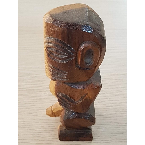 170 - A Fertility God Wooden Figurine (Hand Made) (H:17cm)