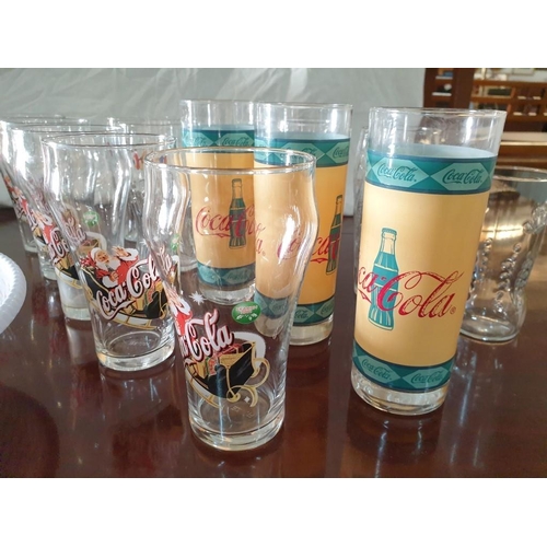 532 - Collection of Coca Cola Glasses, Bag & Tray