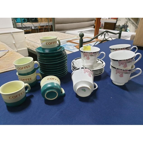 91 - 2 x Sets of Coffee Cup & Saucers