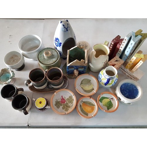 421 - Large Collection of Terracotta and Ceramic Items inc Mugs, Vases Candle Holders etc