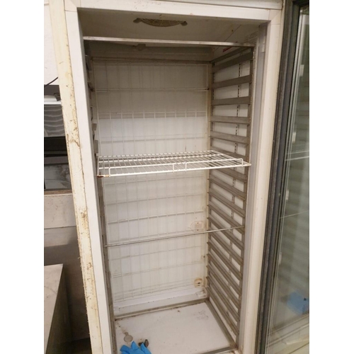 555 - Framec (Italy) Glass Fronted Display / Cabinet Fridge (67cm x 61cm x 200cm). Turns on and Working, b... 