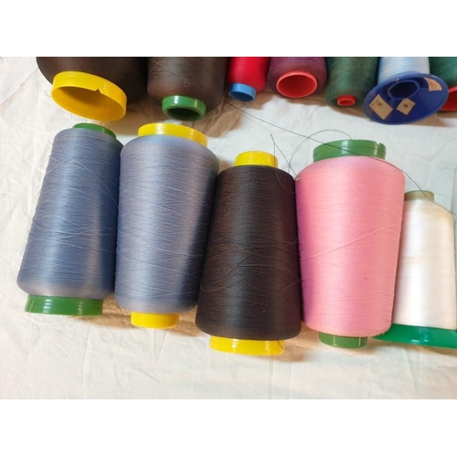 98 - Large Qty of 10,000 & 15,000m Cotton Reels, Assorted Colours, Over 50pcs