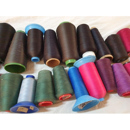 98 - Large Qty of 10,000 & 15,000m Cotton Reels, Assorted Colours, Over 50pcs