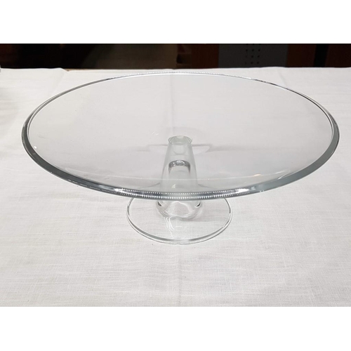 762 - 2 x Cake Glass Stands (1 x Ø32cm x H:7cm and Ø28cm x H:11.5cm)