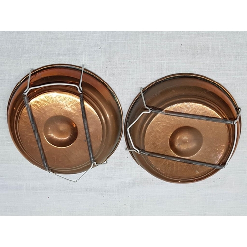 764 - Set of 3 x Copper Decorative Bowls - Wall Ornaments (1 x Ø21cm & 2 x Ø14cm each)