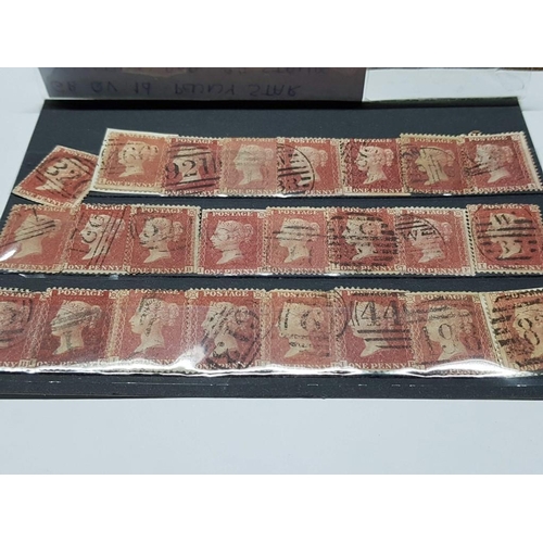 768 - Collection of 24 First Day Penny Star Red Stamps (GB QU)