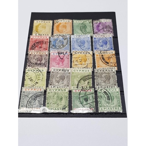 770 - Collection of 20 x Piastres Old Cyprus Stamp (Kind Edward)