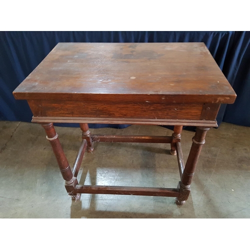 168 - Vintage Solid Wood Hall Table on Sculpted Legs (88.5cm x 45cm x 72cm)