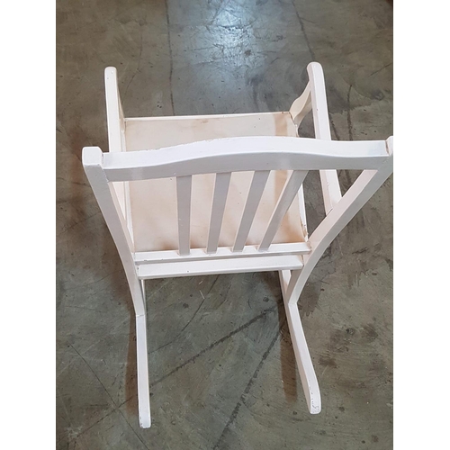 172 - Vintage Style White Finished Children Rocking Chair