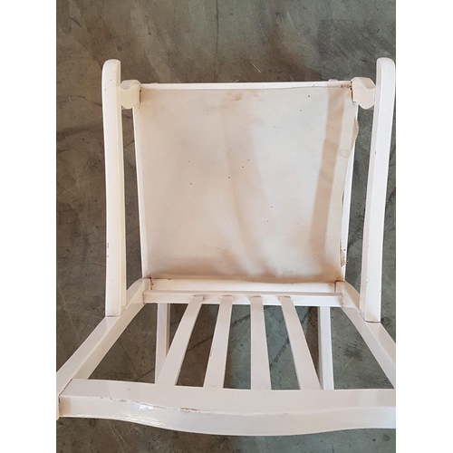 172 - Vintage Style White Finished Children Rocking Chair