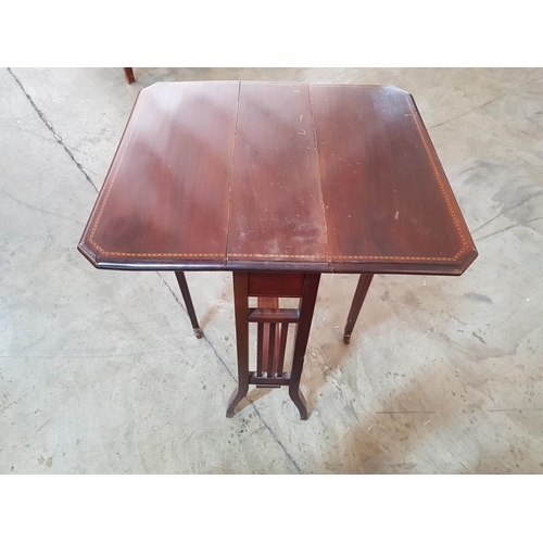 178 - Vintage Wooden Drop Leaf Table (17cm x 52cm /59cm x 52cm H:63cm)