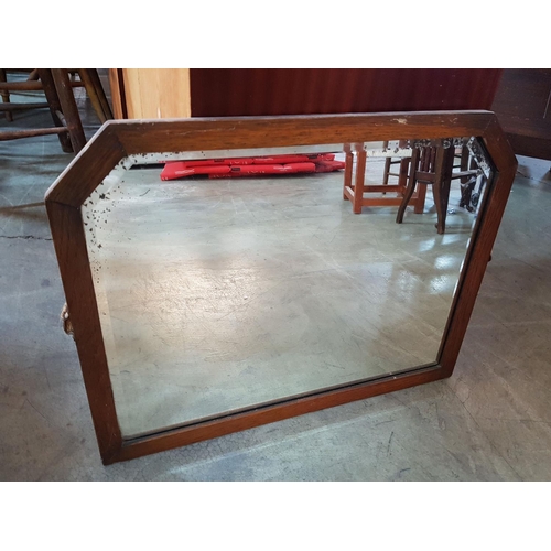 513 - Vintage Mirror in Wooden Heavy Frame (A/F) (48,5cm x 64cm)