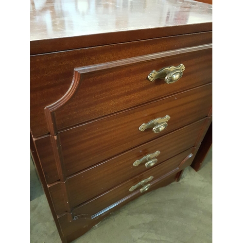 517 - Vintage Style / Old Fashion Office Desk with 5 - Drawers and Brass Decorative Handles (44.5cm x 100.... 