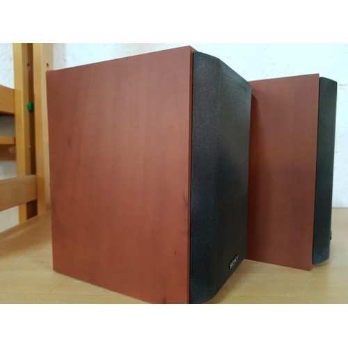 700 - Pair of Sony Speakers in Wooden Frame