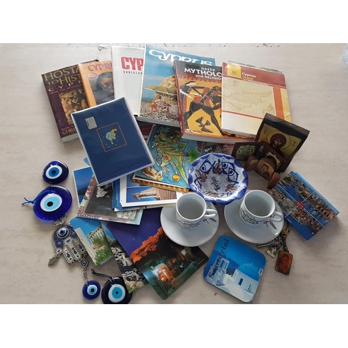 705 - Cyprus and Greece Collection of Souvenirs, Books, Postcards