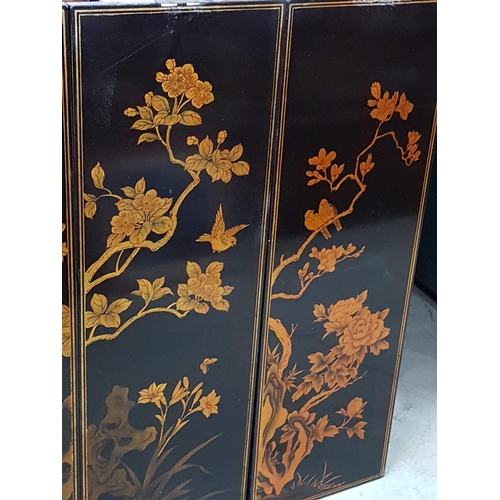 233 - Set of 3 x Chinese Pattern Wooden Wall Panels