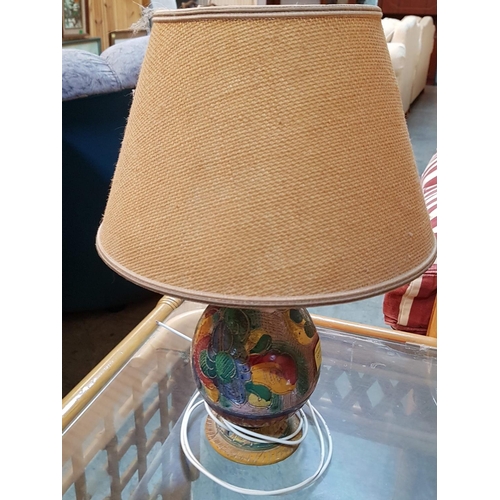 571 - Various of Old Fashion Table Lamps (2 x Wooden Base and 1 x Ceramic with Beige Lampshade) and One La... 