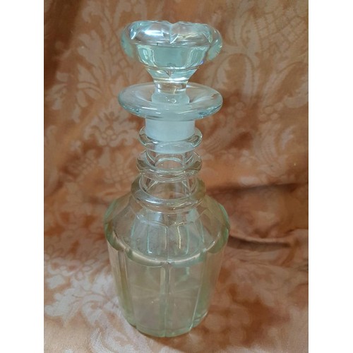 432 - Vintage Small Cut Glass Decanter with Stopper