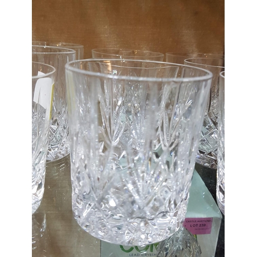 119 - 10 x Crystal Glass Tumblers