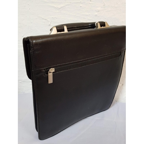 130 - Black Leather RCM Business Male Briefcase