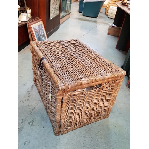 144 - Large Wicker Basket (L:70cm x H:50cm x W:50cm)