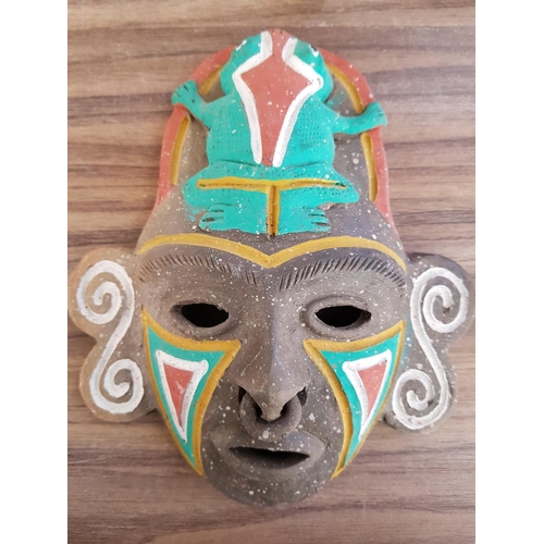 143 - Asian Mask, 2 x Masks Wall Decor (H:21cm x H:20cm)