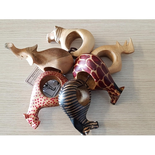305 - Wooden Hand Made Napkin Holders in Animal Shape (2 x 6)