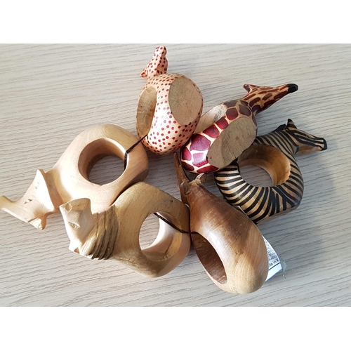 305 - Wooden Hand Made Napkin Holders in Animal Shape (2 x 6)
