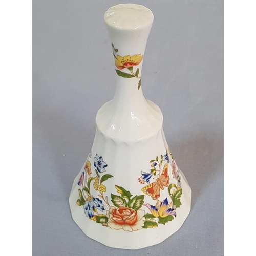 74 - Nao by Lladro Dove on Wooden Base Together with Aynsley China Bell
