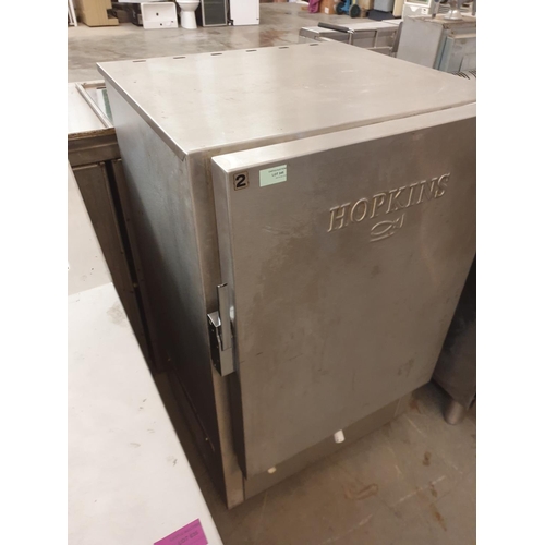 345 - Hopkins Stainless Steel Commercial Fridge for Fresh Fish, with 5 x Internal Stainless Steel Trays / ... 