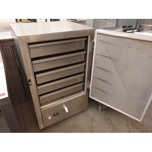 345 - Hopkins Stainless Steel Commercial Fridge for Fresh Fish, with 5 x Internal Stainless Steel Trays / ... 