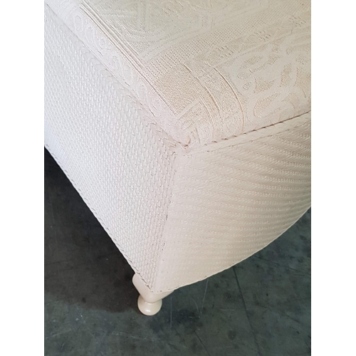 161 - Small Ottoman in Beige Colour (35.5cm x 88.5cm x 44.5cm)