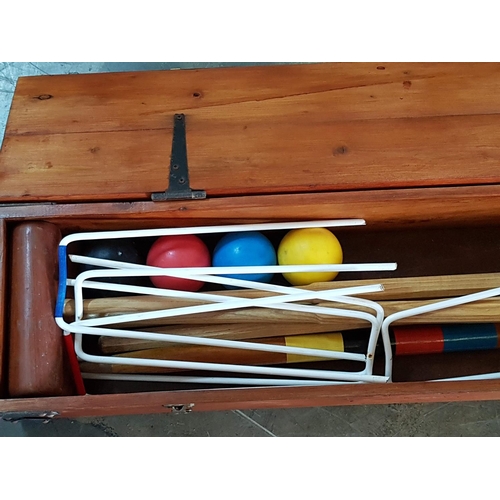 162 - Croquet Set in Wooden Case