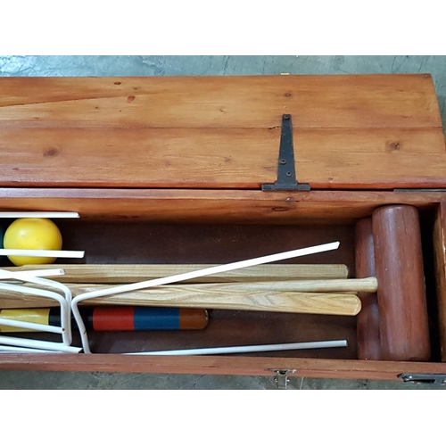 162 - Croquet Set in Wooden Case
