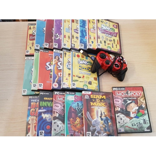 330 - Large Collection of Games (x21) and Joy Stick (A/F)