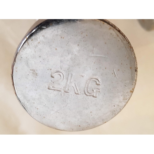 347 - Pair of 2kg (each) Metal Weights