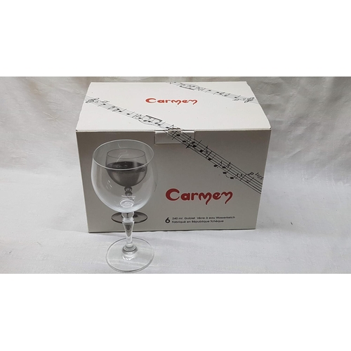 340 - 2 x Pottery Goblets and Set of 6 x Wine Glasses (Carmen Made in Czech Republic)