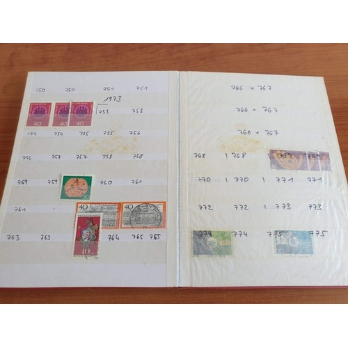 4 - 4 x Stamp Albums with Collection of Stamps, Mostly German