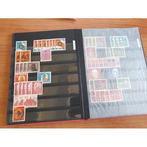 4 - 4 x Stamp Albums with Collection of Stamps, Mostly German